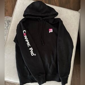 Ceramic Pro Black Hoodie with Pink Logo